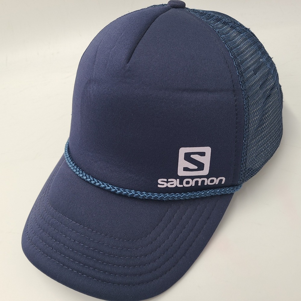 Salomon Hat Snapback Trucker Mesh Blue Rope Logo Outdoors Sports Equipment Men